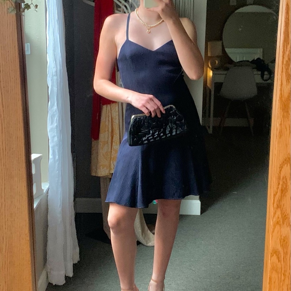 Elegant Navy Blue Dress